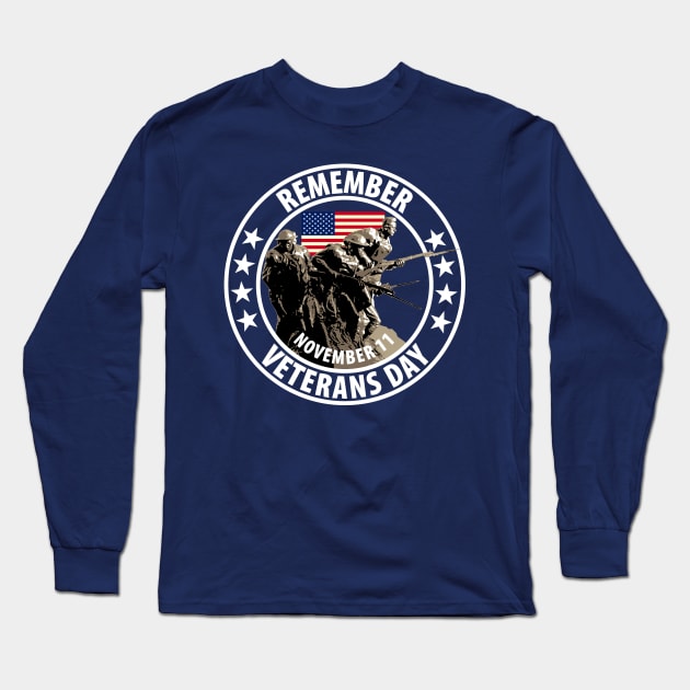 Remember Veterans Day Long Sleeve T-Shirt by cartogram